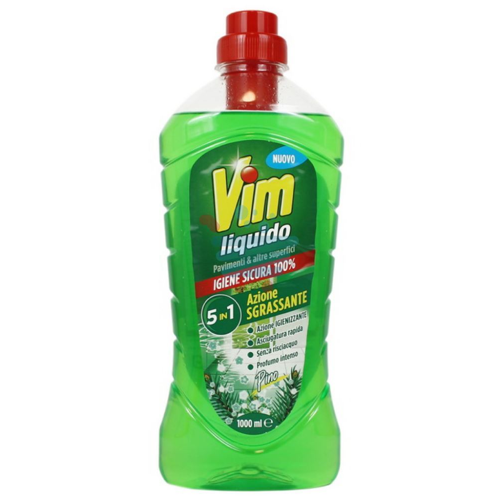 VIM LIQUIDO 5 in 1 - SGRASSANTE PAVIMENTI E SUPERFICI - 1L