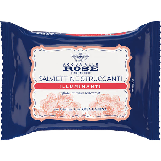 ACQUA ALLE ROSE SALVIETTINE STRUCCANTI ILLUMINANTI 20pz