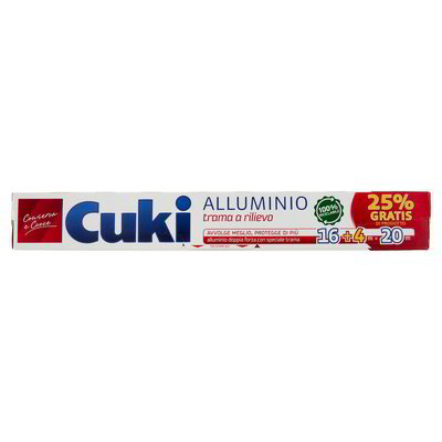 CUKI CARTA ALLUMINIO CON TRAMA A RILIEVO - 20m