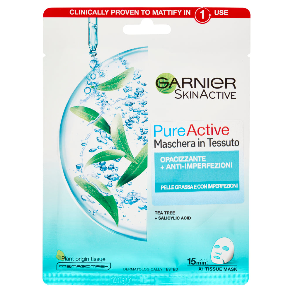 GARNIER SKINACTIVE MASCHERA PURE ACTIVE - ACIDO SALICILICO - ANTI IMPERFEZIONI