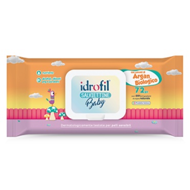 IDROFIL SALVIETTINE BABY - ARGAN - 72pz