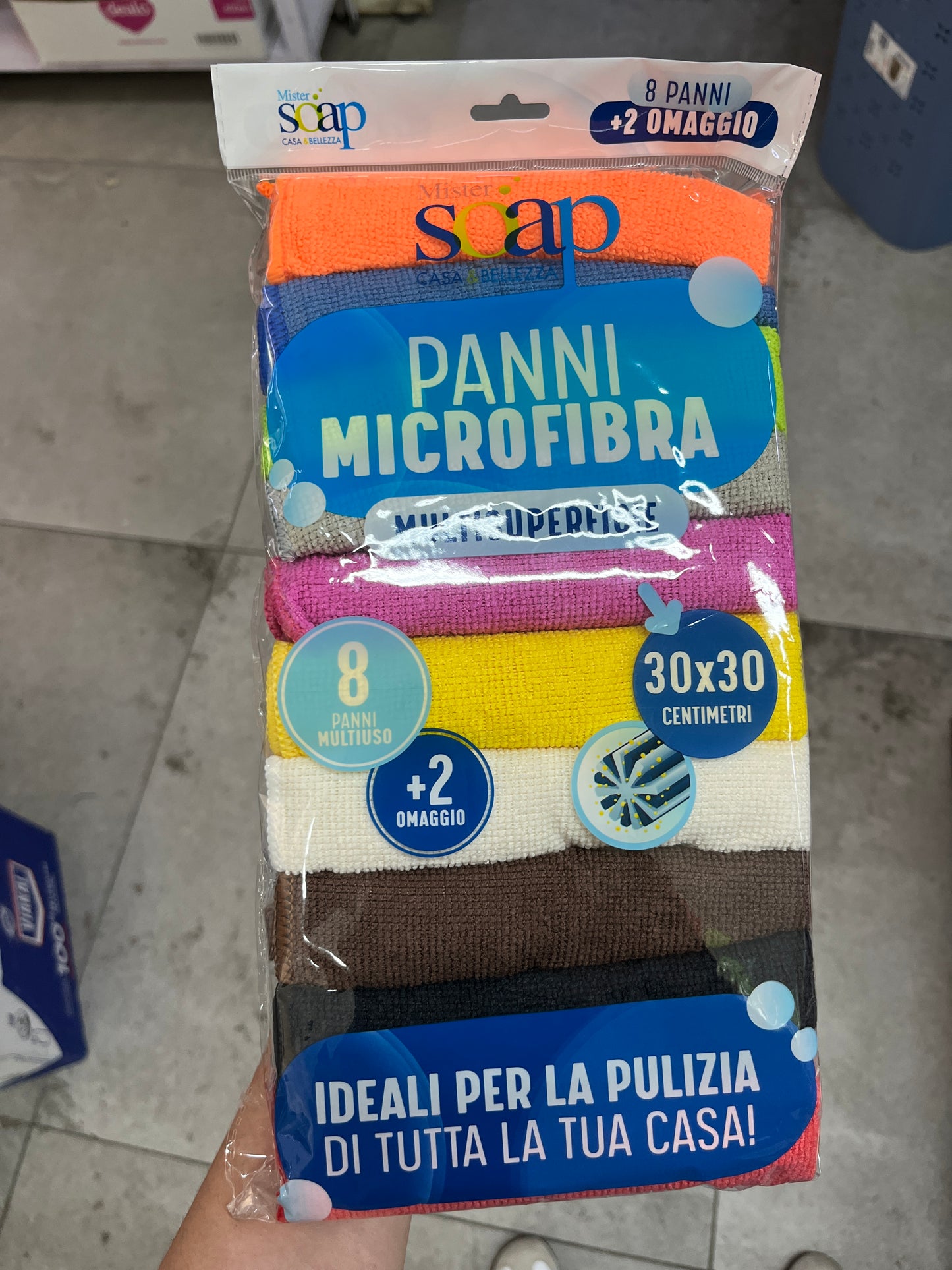 MISTER SOAP 10 PANNI MICROFIBRA MULTISUPERFICIE 30x30