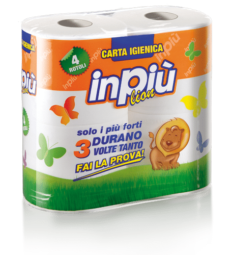 INPIÙ CARTA IGIENICA DOPPIO VELO - 4 MAXI ROTOLI