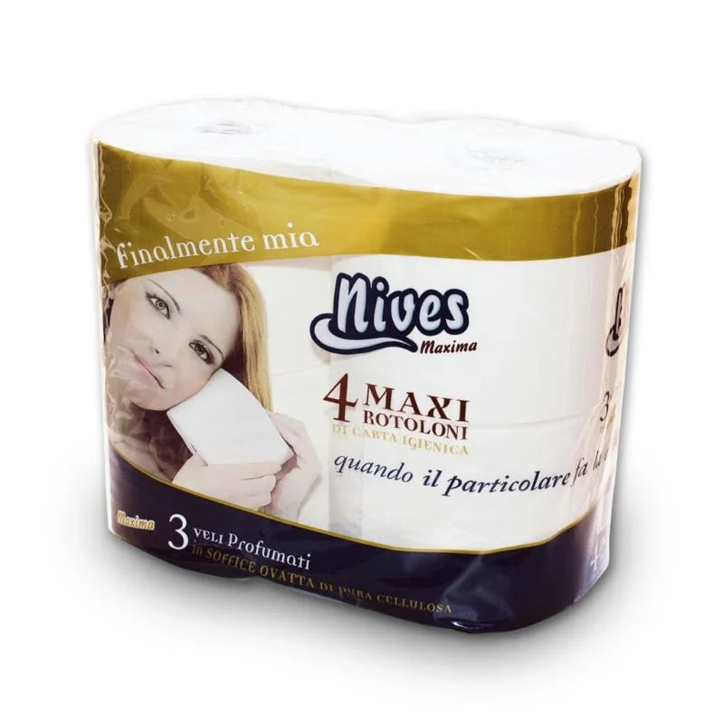 NIVES MAXIMA CARTA IGIENICA 3 VELI - 4 MAXI ROTOLONI