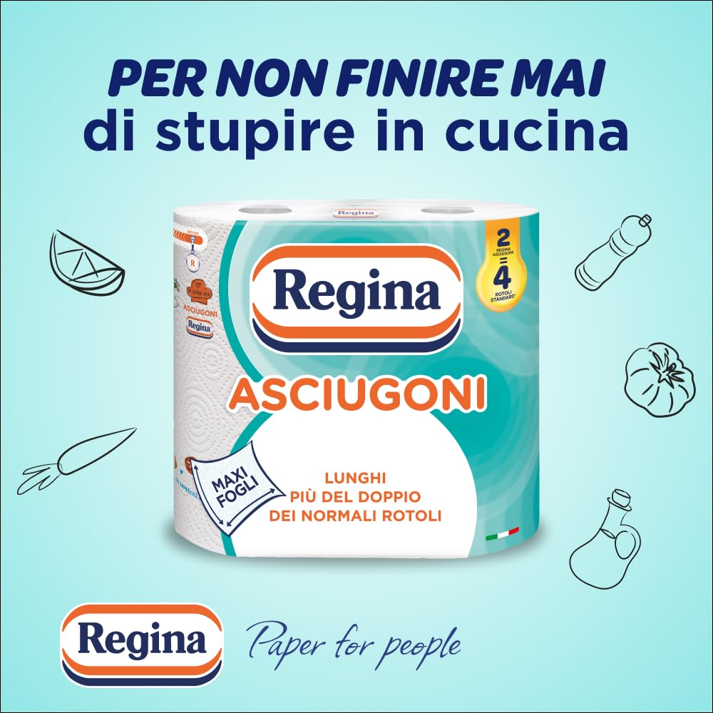 REGINA ASCIUGONI MAXI FOGLI - 2 ROTOLI
