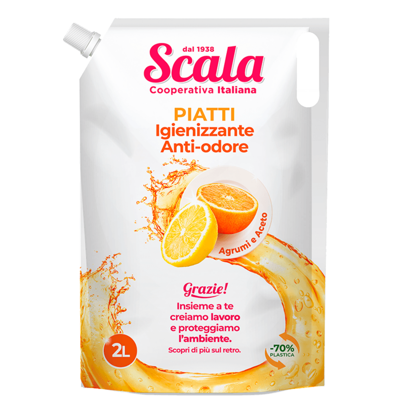 SCALA PIATTI FORMATO ECORICARICA - AGRUMI E ACETO - 2L