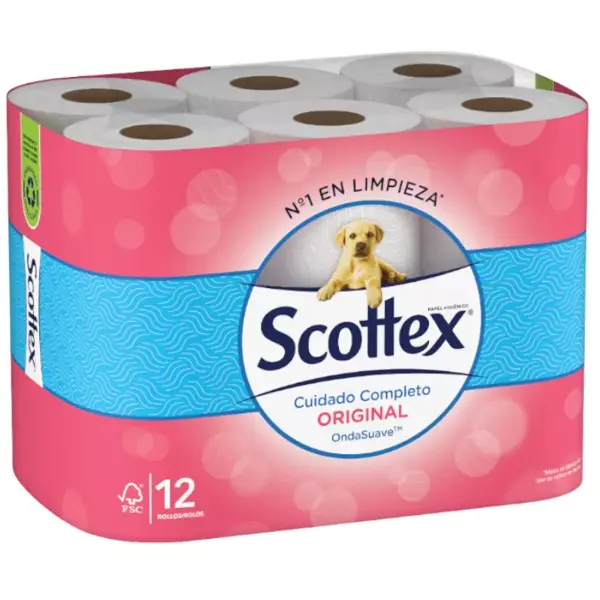 SCOTTEX CARTA IGIENICA 3 in 1 - 12 ROTOLI