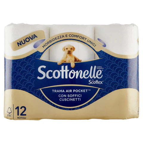 SCOTTONELLE CARTA IGIENICA SCOTTEX - 12 ROTOLI
