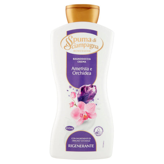 SPUMA DI SCIAMPAGNA BAGNODOCCIA RIGENERANTE AMETISTA E ORCHIDEA - 650ML