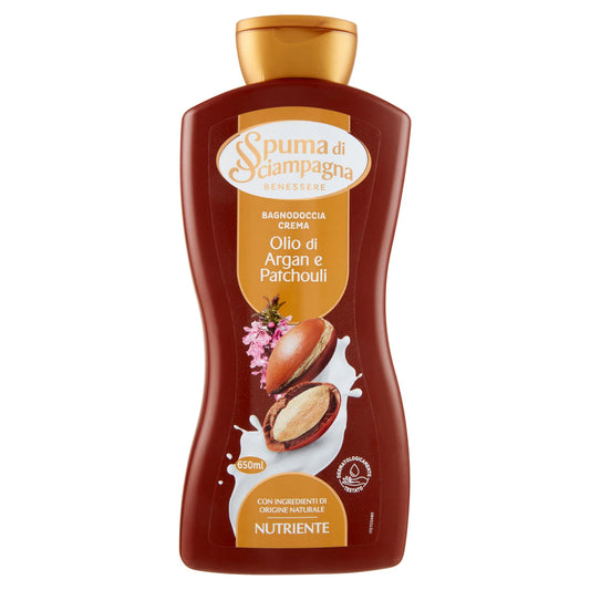 SPUMA DI SCIAMPAGNA BAGNODOCCIA CREMA - ARGAN E PATCHOULI - 650 ML