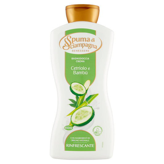 SPUMA DI SCIAMPAGNA BAGNODOCCIA CREMA CETRIOLO E BAMBÙ - 650ML