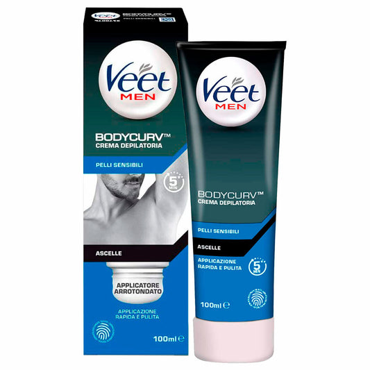 VEET MEN CREMA DEPILATORIA CON APPLICATORE ARROTONDATO - ASCELLE - 100ml