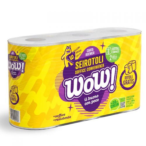 WOW CARTA IGIENICA DOPPIO VELO - 6 ROTOLI