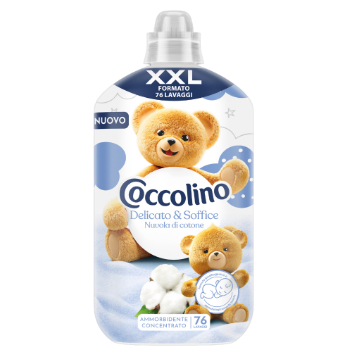 COCCOLINO AMMORBIDENTE CONCENTRATO DELICATO NUVOLA DI COTONE - 76 LAVAGGI