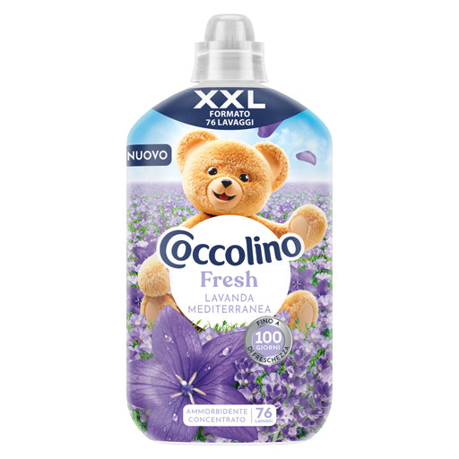 COCCOLINO AMMORBIDENTE FRESH LAVANDA MEDITERRANEA - 76 LAVAGGI