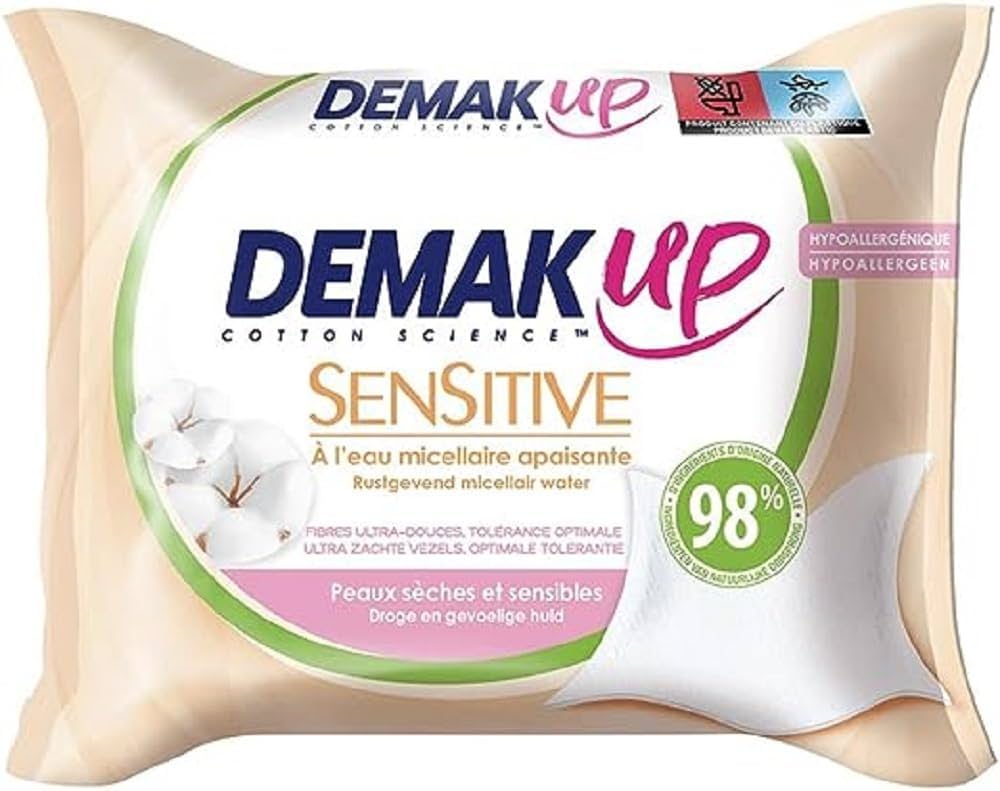 DEMAKUP SALVIETTINE STRUCCANTI SENSITIVE - PELLI SENSIBILI - 23pz