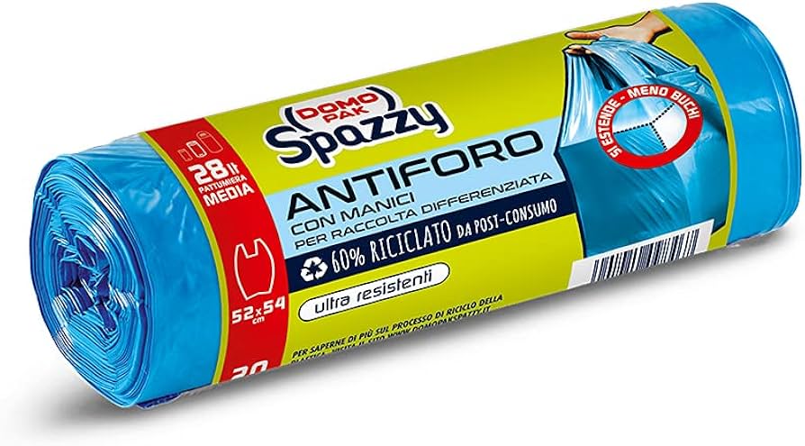 DOMOPAK SPAZZY SACCHETTI RIFIUTI PROFUMATI - 52x54cm 28pz