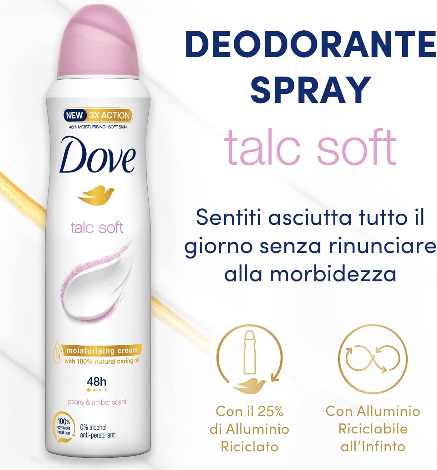 DOVE DEODORANTE TALC SOFT - 150ml