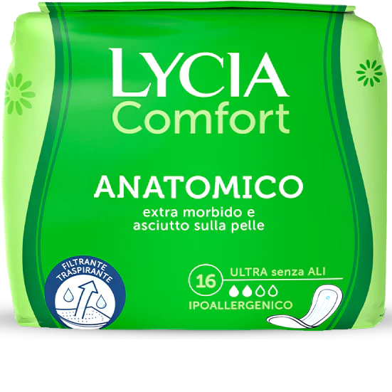 LYCIA COMFORT ASSORBENTE ANATOMICO IPOALLERGENICO - 16pz