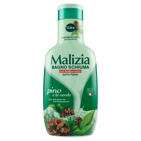 MALIZIA BAGNOSCHIUMA RINFRESCANTE ANTIBATTERICO - PINO E TÈ VERDE - 1L