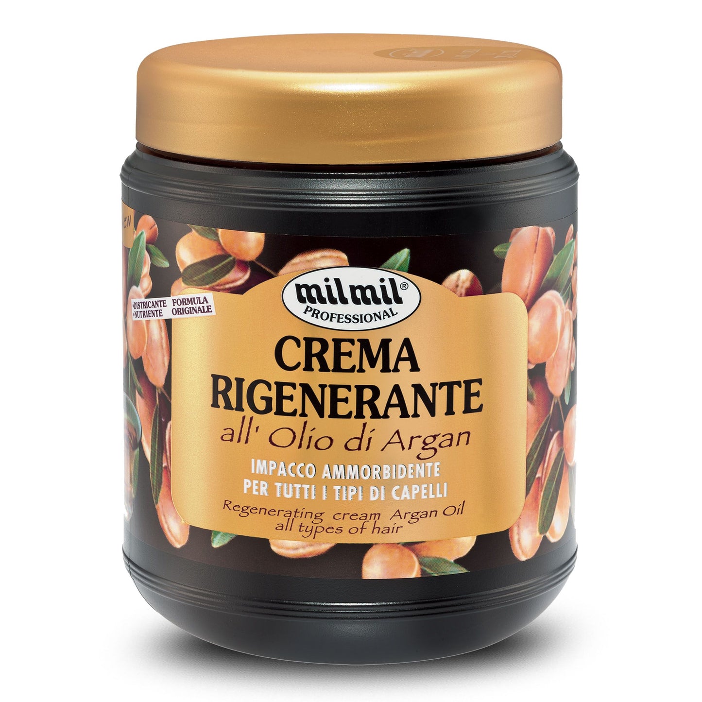 MIL MIL CREMA RIGENERANTE OLIO DI ARGAN - TUTTI I CAPELLI - 1L