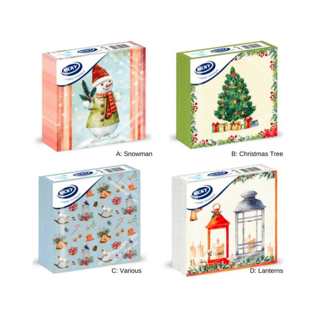 NICKY HAPPY LIFE TOVAGLIOLI NATALIZI ASSORTITI PACCO GRANDE - 40pz