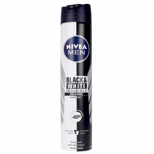 NIVEA MEN DEODORANTE SPRAY BLACK & WHITE INVISIBLE - 200 ml