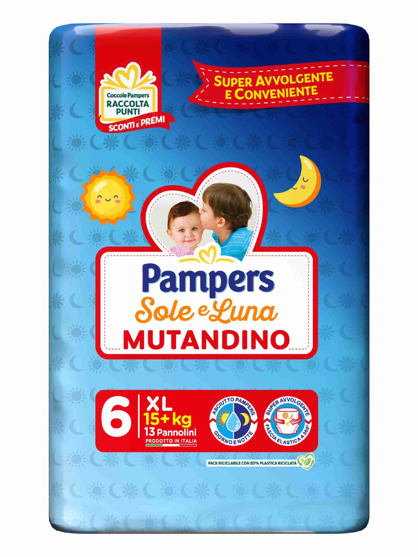 PAMPERS PANNOLINI SOLE E LUNA - MUTANDINO - VARI FORMATI