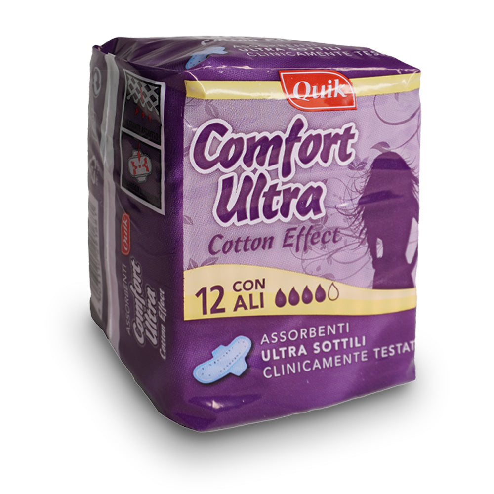 QUIK COMFORT ULTRA ASSORBENTI ULTRA SOTTILI CON ALI - 12pz