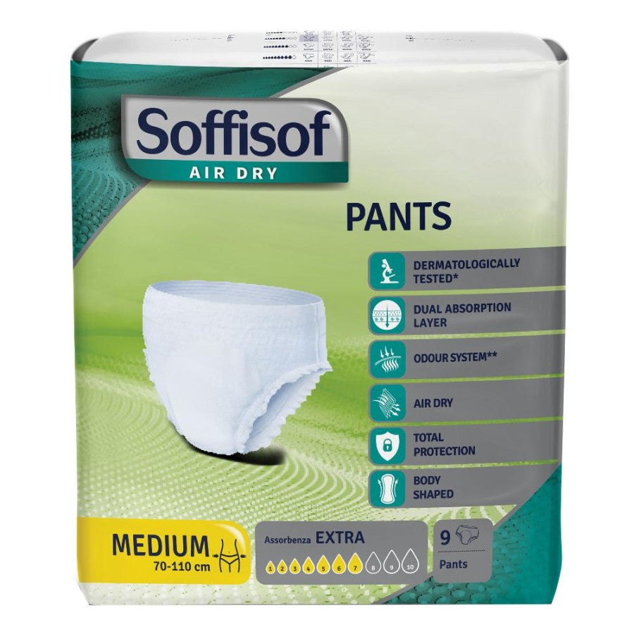 SOFFISOF PANTS AIR DRY PANNOLONI A MUTANDINA - ASSORBENZA EXTRA 9pz