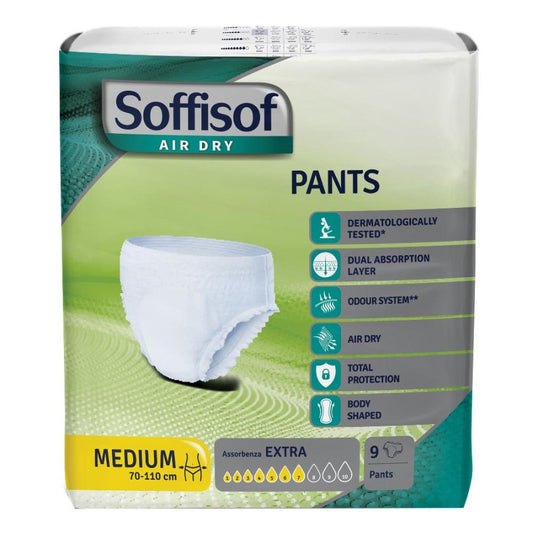 SOFFISOF PANTS AIR DRY PANNOLONI A MUTANDINA - ASSORBENZA EXTRA 9pz