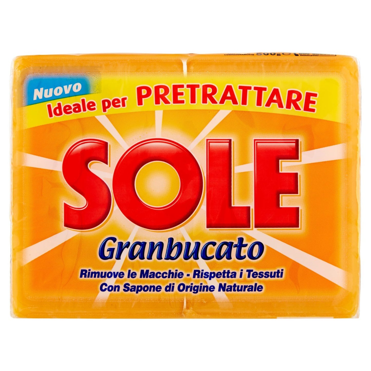 SOLE GRANBUCATO SAPONE NATURALE - 2 SAPONETTE DA 250g