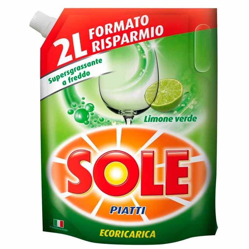 SOLE GEL PIATTI ECORICARICA FORMATO RISPARMIO - LIMONE VERDE - 2L