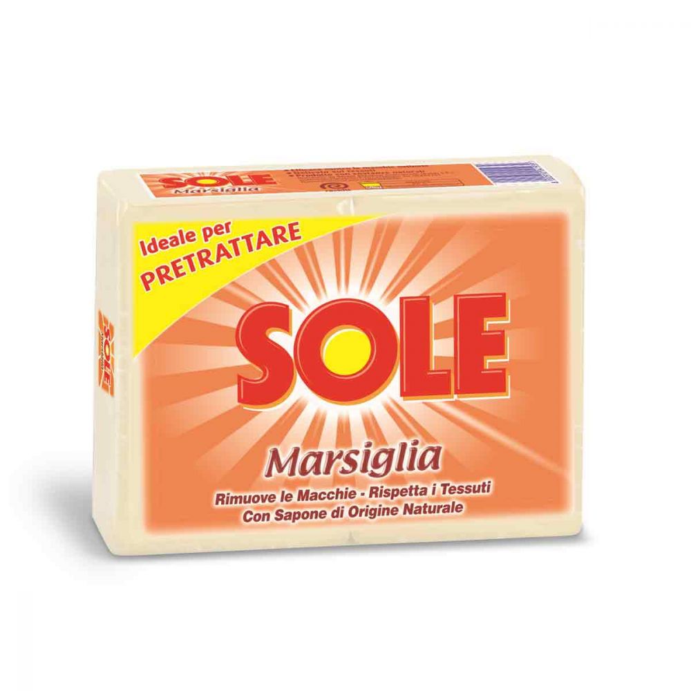SOLE SAPONE DI MARSIGLIA - 2 SAPONETTE DA 250g