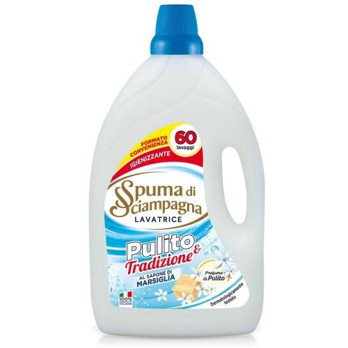 SPUMA DI SCIAMPAGNA DETERSIVO - FORMATO CONVENIENZA 60 LAVAGGI - 3L