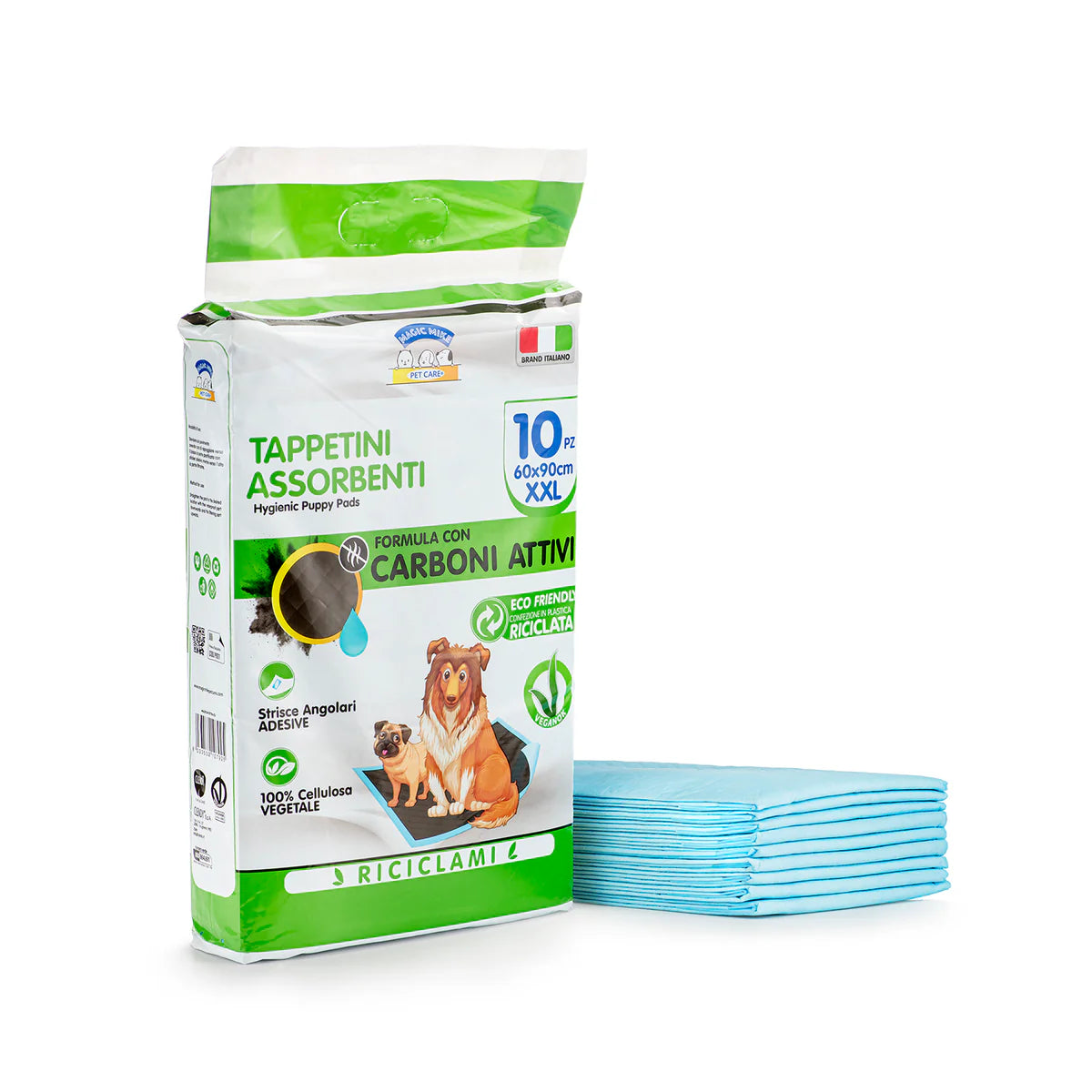 PET CARE TAPPETINI ASSORBENTI - CARBONI ATTIVI - 60x90cm 10pz