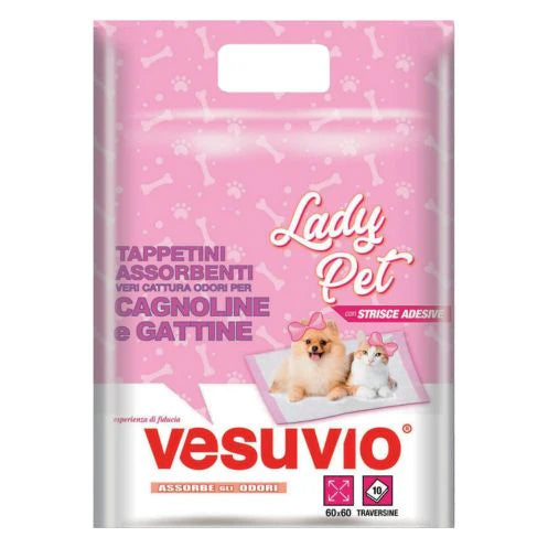 VESUVIO LADY PET TAPPETINI ASSORBENTI CAGNOLINE E GATTINE - 10pz