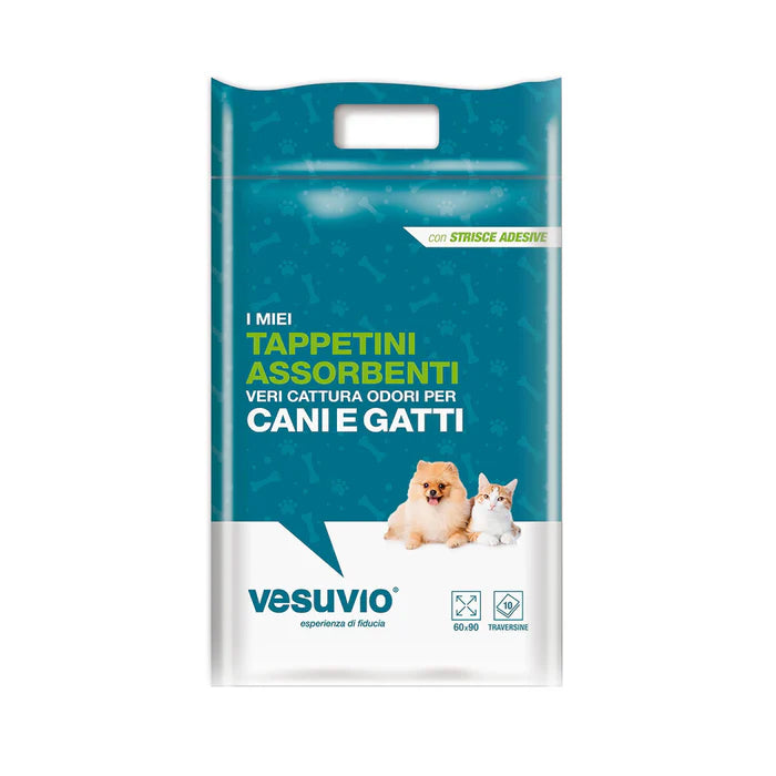 VESUVIO TAPPETINI ASSORBENTI PER CANI E GATTI - 60x90cm - 10pz