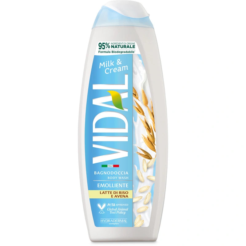 VIDAL BAGNODOCCIA EMOLLIENTE LATTE DI RISO E AVENA - 500ML