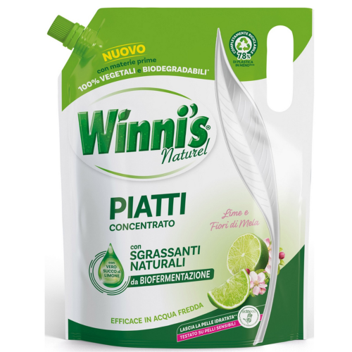WINNI'S GEL PIATTI FORMATO ECORICARICA - LIME E MELA - 900ml