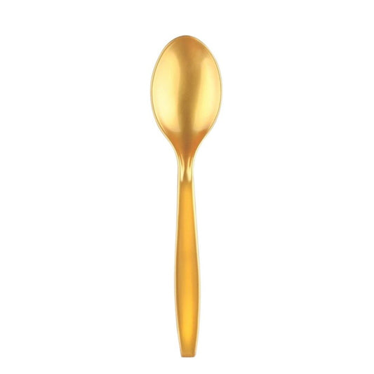 CUCCHIAI PLASTICA DORATI - 20pz
