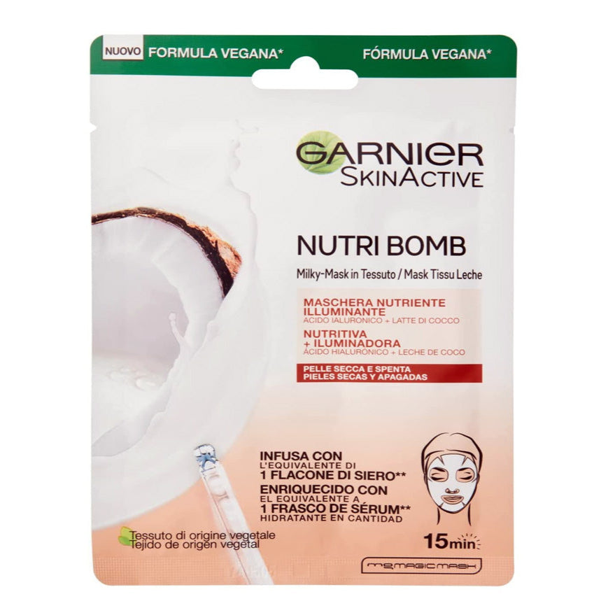 GARNIER SKINACTIVE MASCHERA NUTRI BOMB - ILLUMINANTE - COCCO