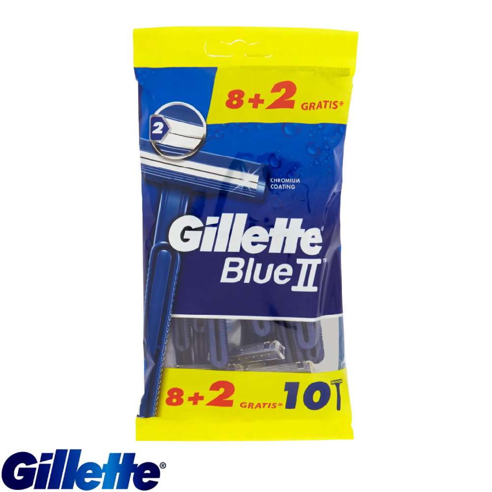 GILLETTE BLUE II RASOI PLATINUM DOPPIA LAMA - 10 pz