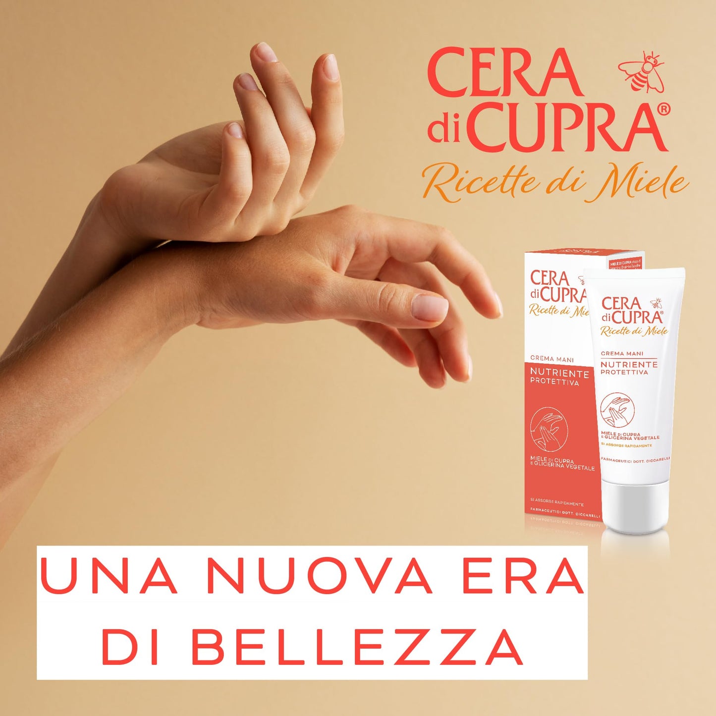 CERA DI CUPRA CREMA MANI NUTRIENTE AL MIELE - 75ml
