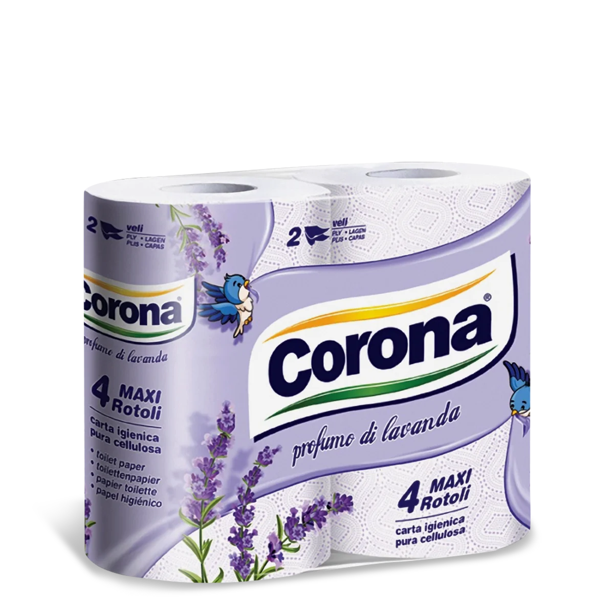 CORONA CARTA IGIENICA DOPPIO VELO - LAVANDA - 4 ROTOLI
