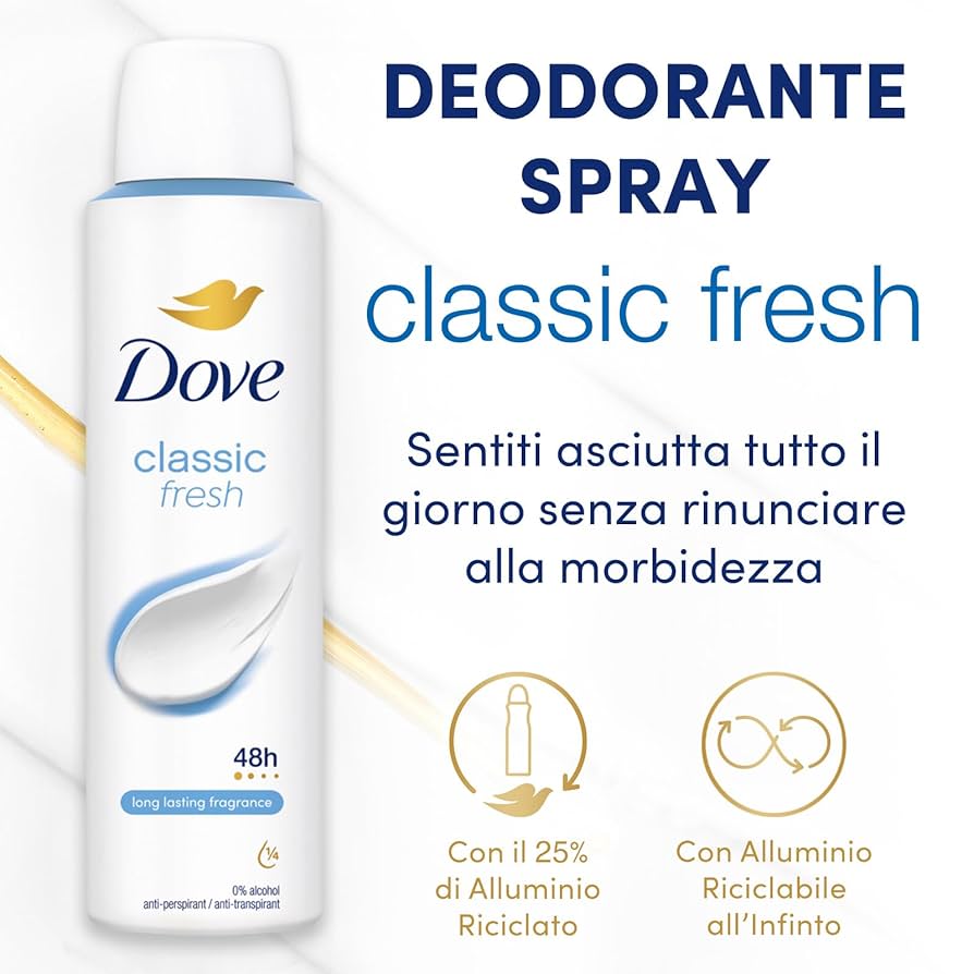 DOVE DEODORANTE CLASSIC FRESH 250 ML