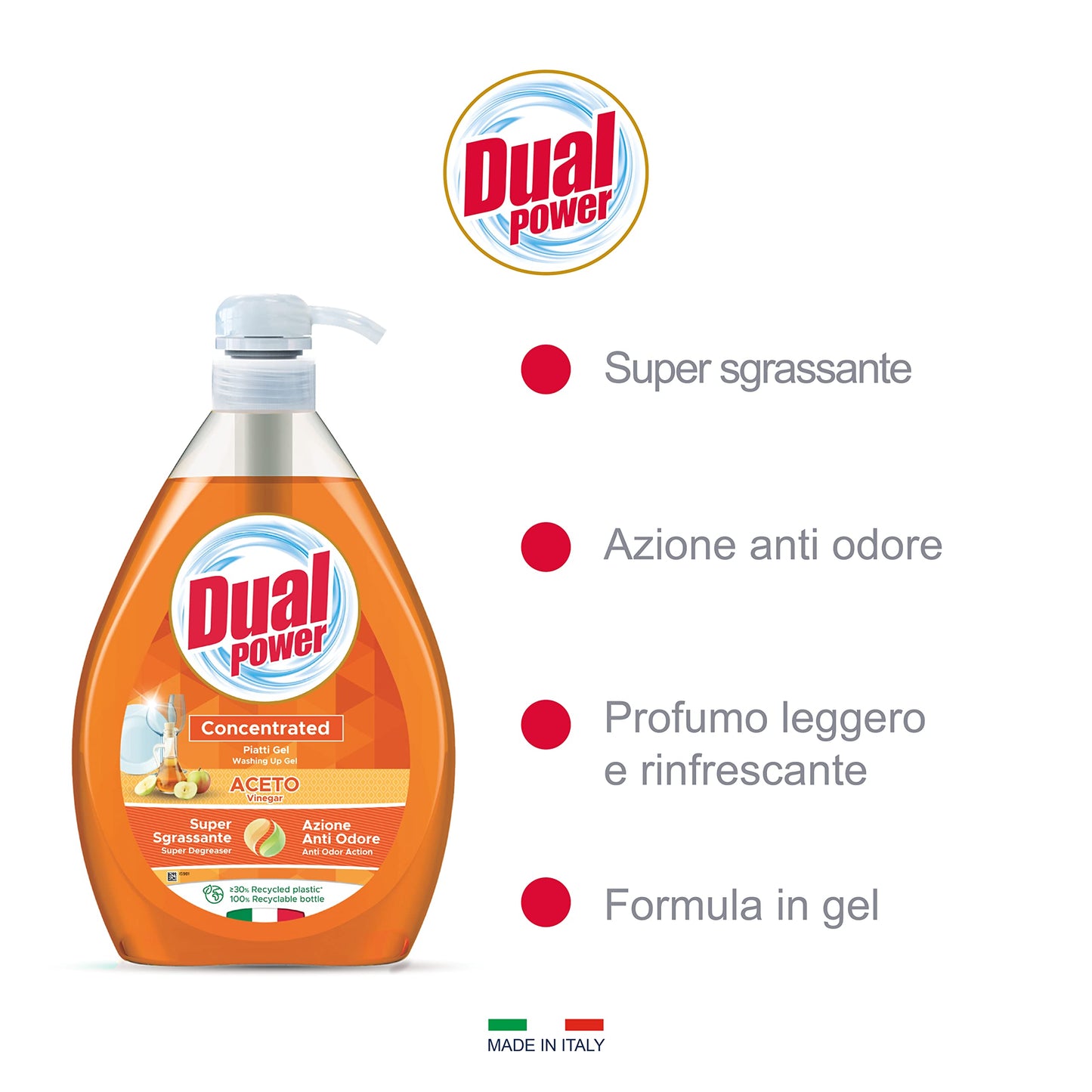 DUAL POWER GEL PIATTI CONCENTRATO - 1L - VARIE FRAGRANZE