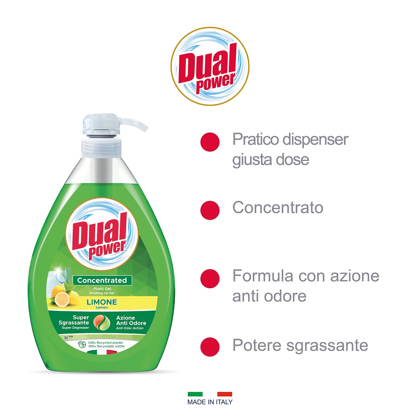 DUAL POWER GEL PIATTI CONCENTRATO - 1L - VARIE FRAGRANZE