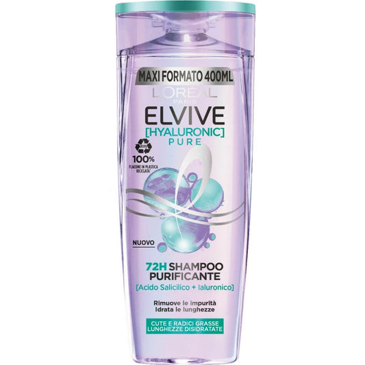 ELVIVE SHAMPOO PURIFICANTE HYALURONIC PURE PER CUTE GRASSA - 400ML