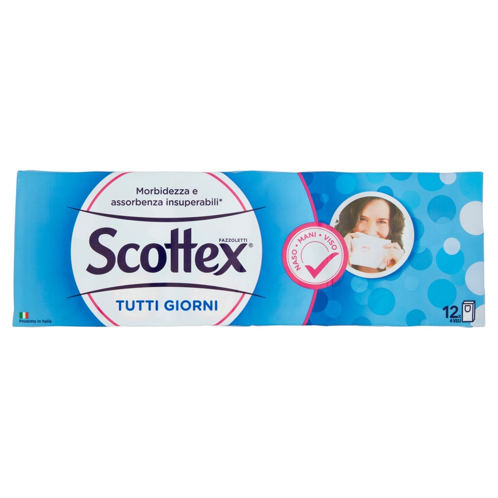 SCOTTEX FAZZOLETTI 3 VELI - 12 PACCHETTI
